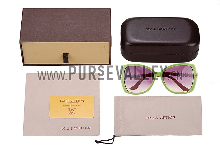 Louis Vuitton Petal Motif Green Frame Sunglasses 308113