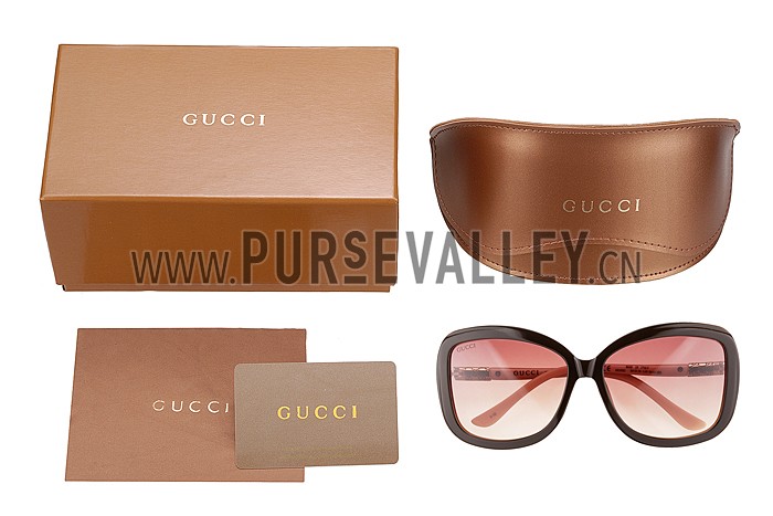 Gucci Guccissima Pattern Beige Frame Sunglasses 308082