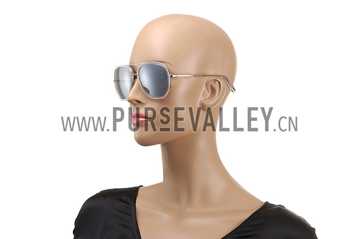 Tom Ford Cyrille Aviator White Frame Sunglasses 307900