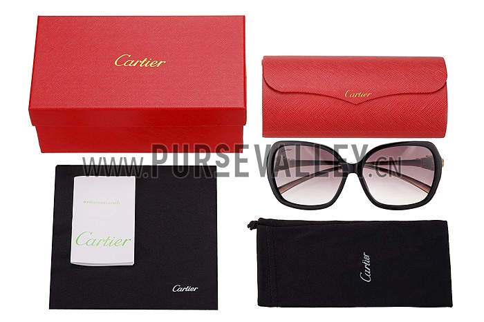 Cartier Panthere Wild de Cartier Black Frame Sunglasses 308067