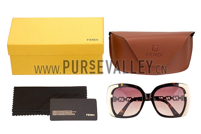Fendi Oprah Classic Tortoise Frame Sunglasses 308078