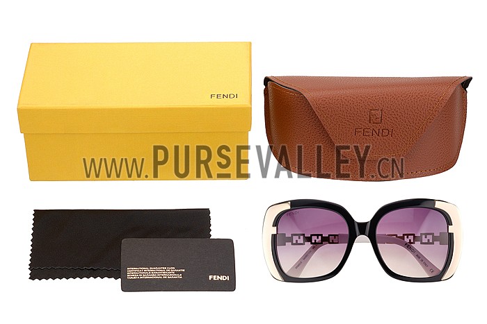 Fendi Oprah Classic White Frame Sunglasses 308080