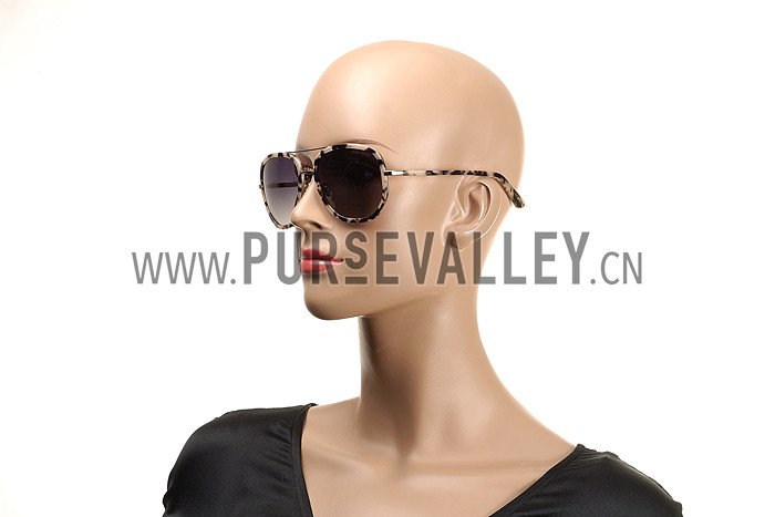 Tom Ford Cyrille Aviator Animal Print Frame Sunglasses 307898