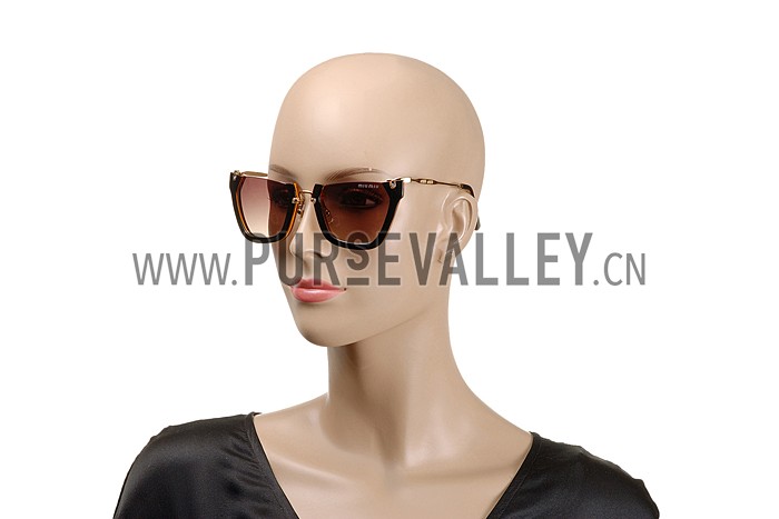 Miu Miu Cut Off Cat-Eye Orange Sunglasses 308037