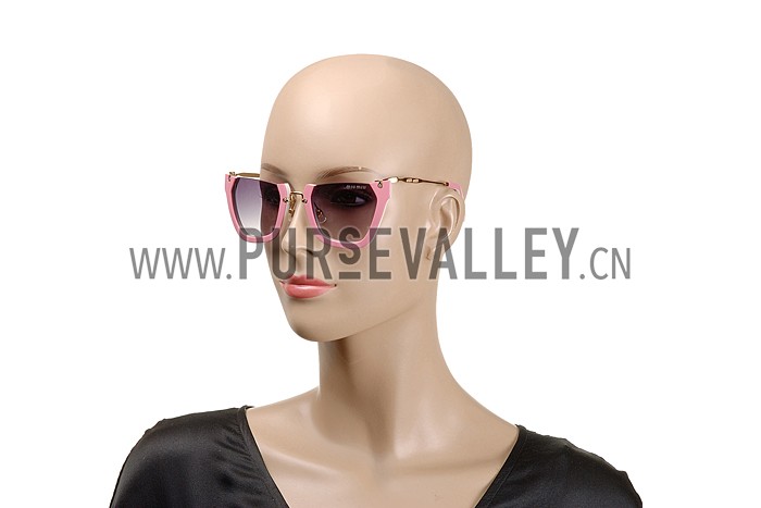 Miu Miu Cut Off Cat-Eye Pink Sunglasses 308038