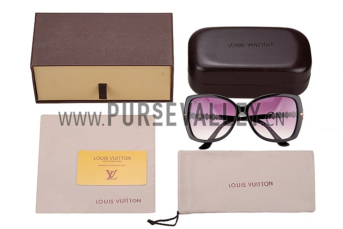 Louis Vuitton Petal Motif Black Frame Sunglasses 308110