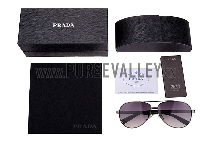 Prada Linea Rossa Black Frame Grey Lenses Sunglasses 308153