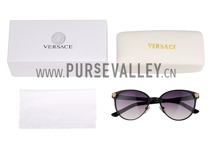 Versace Medusa Black Frame Grey Lenses Sunglasses 308180