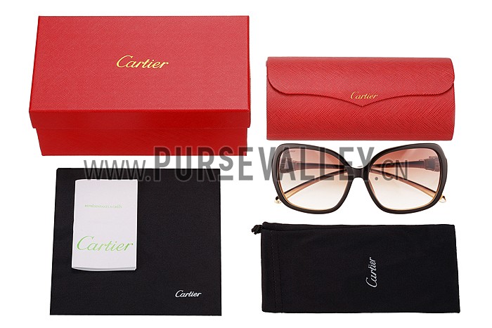 Cartier Panthere Wild de Cartier Beige Frame Sunglasses 308068