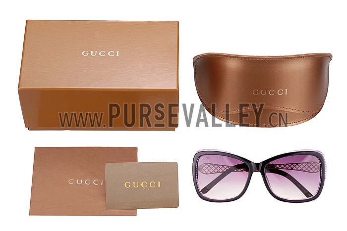 Gucci Diamantissima Purple Frame Sunglasses 308089
