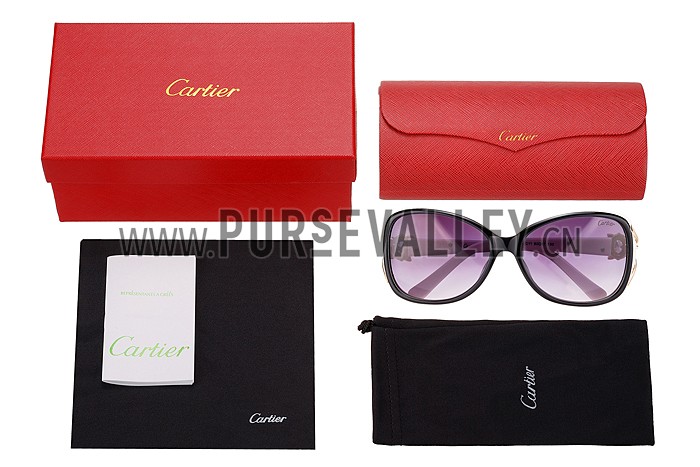 Cartier Decor Panthere White Frame Sunglasses 308074