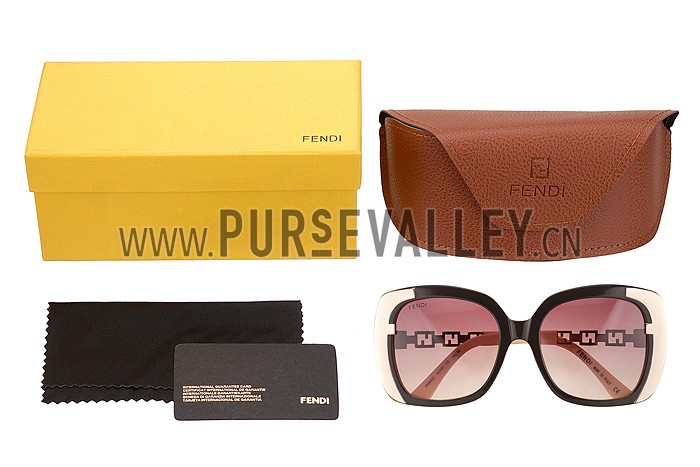 Fendi Oprah Classic Beige Frame Sunglasses 308076