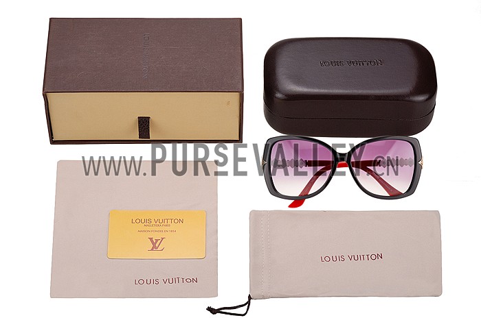 Louis Vuitton Petal Motif Red Frame Sunglasses 308115