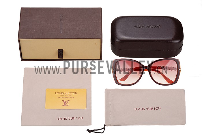 Louis Vuitton Petal Motif Orange Frame Sunglasses 308116