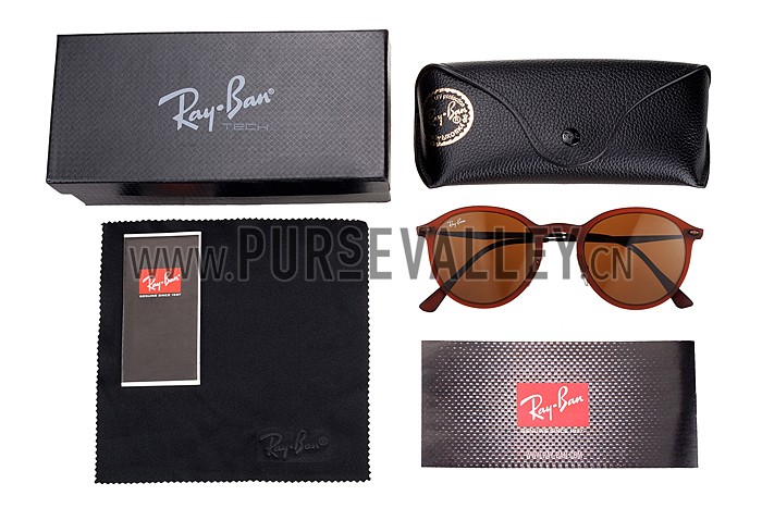 Ray Ban Clubround Brown Frame Brown Lenses Sunglasses 308171