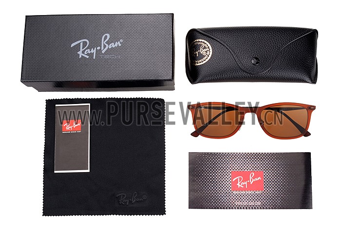 Ray Ban New Wayfarer Light-Ray Brown Frame Brown Lenses Sunglasses 308177