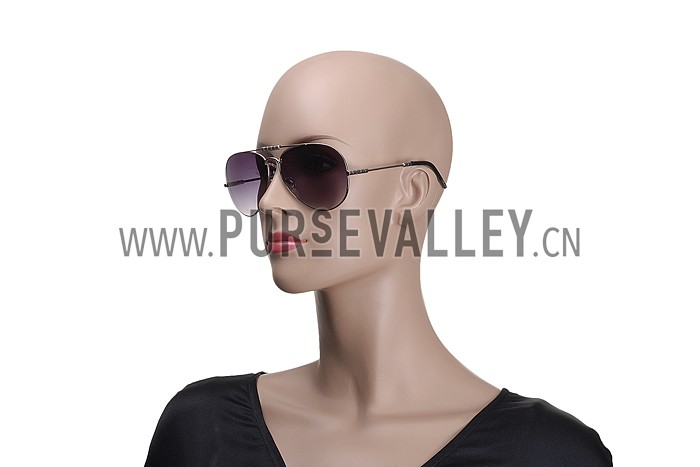 Gucci Aviator Silver Sunglasses 307823
