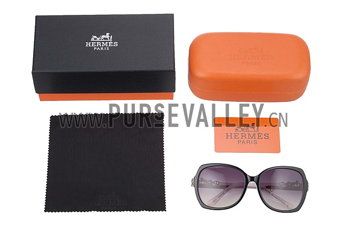 Hermes Carriage Motif White Sunglasses 307833