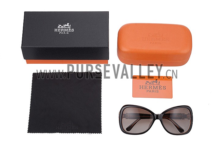 Hermes H Logo Brown Sunglasses 307842