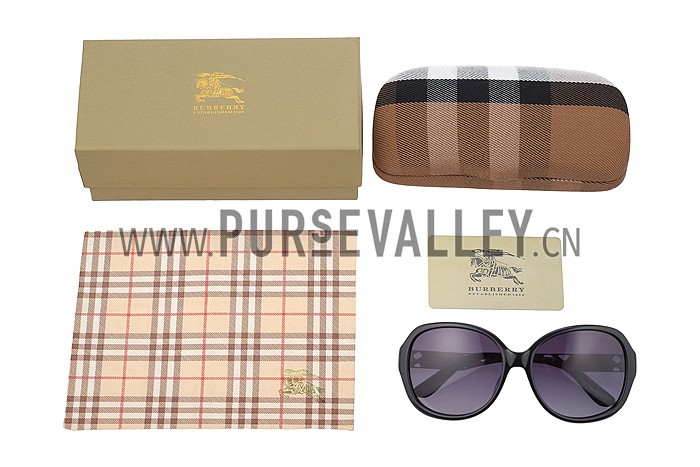 Burberry Butterfly Round Black Sunglasses 307760