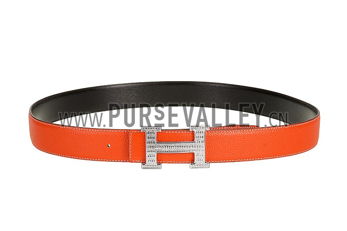 Hermes Orange With Silver 