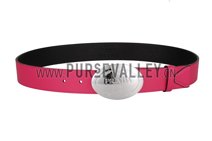 Prada Pink Leather Belt