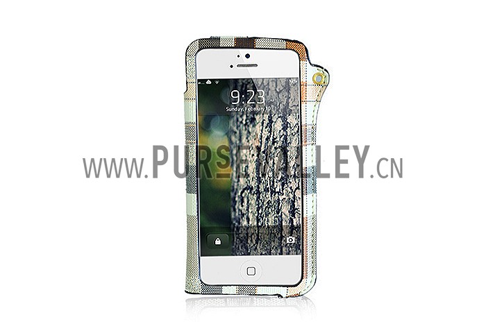 Burberry Back Cover with Credit Card Slot for iPhone 5 & 5C Brown 608274