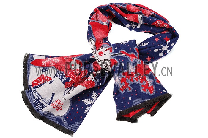 Hermes Santa Bold Print Blue 621796