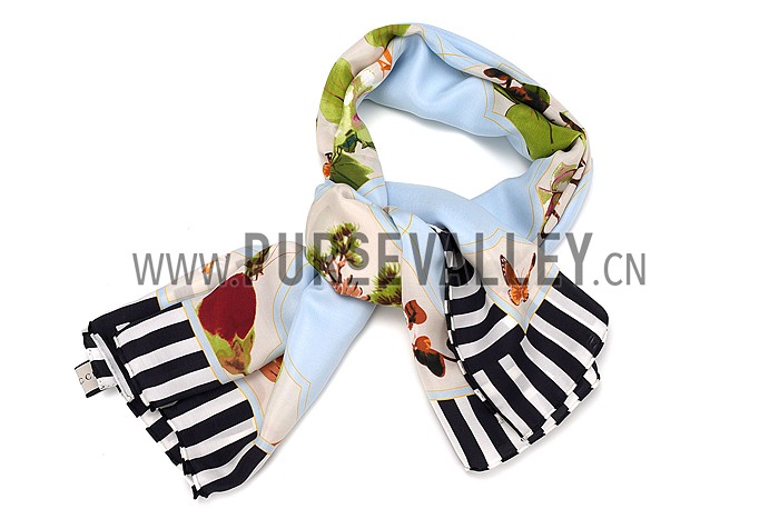 Gucci Garden Print Scarf Black 621826