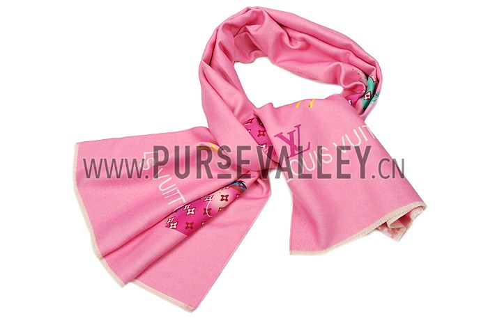 Louis Vuitton Womens Silhouette Signature Scarf Pink 621804
