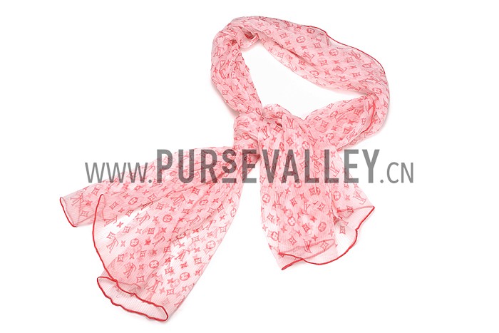 Louis Vuitton Monogram Classic Scarf Pink 621813
