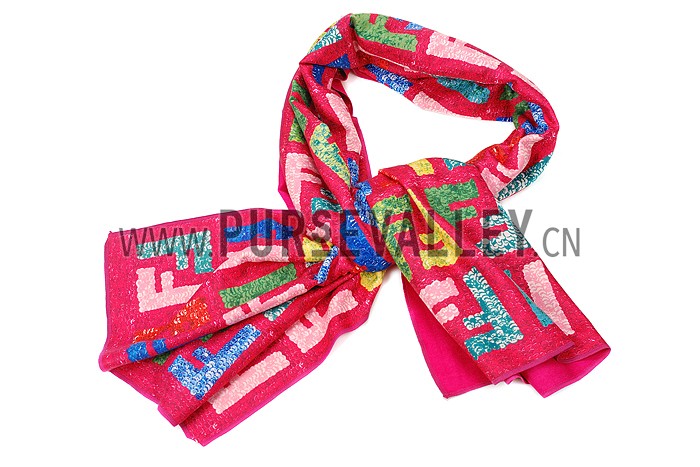 Fendi Logo Sequin Print Fuchsia 621786