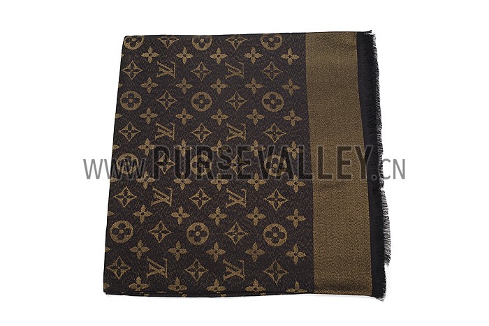 Louis Vuitton Black Gold Monogram Shawl 621731