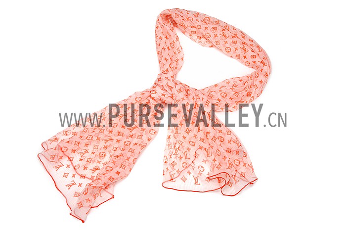 Louis Vuitton Monogram Classic Scarf Red 621814
