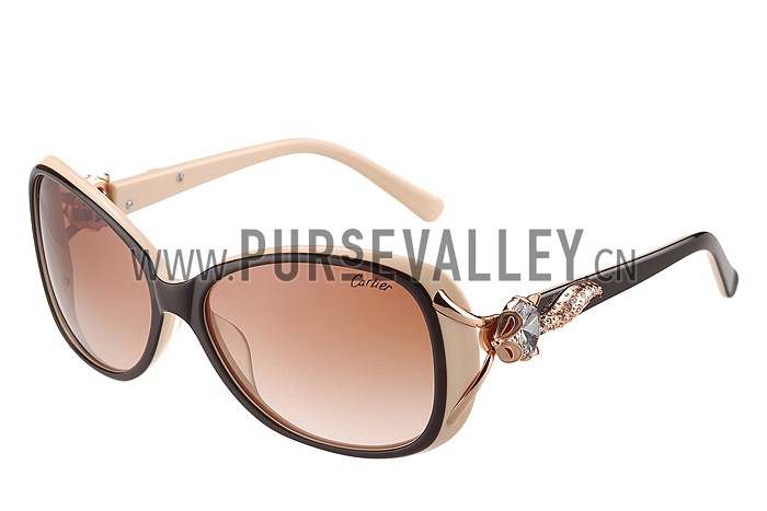 Cartier Decor Panthere Beige Frame Sunglasses 308072