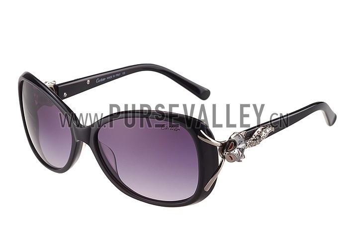 Cartier Decor Panthere Black Frame Sunglasses 308071