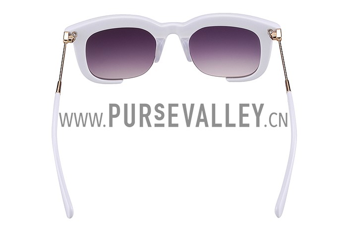 Miu Miu Square White Frames Sunglasses 307882