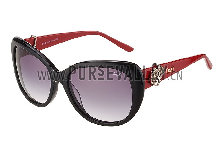 Dolce And Gabbana Red With Silver Roses Sunglasses 308027