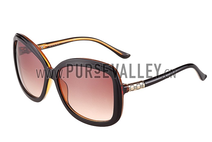 Gucci Guccissima Pattern Brown Frame Sunglasses 308083