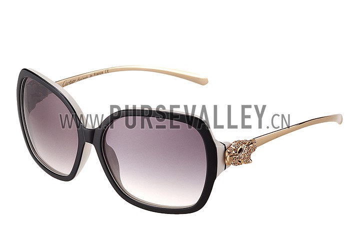 Cartier Panthere Wild de Cartier White Frame Sunglasses 308070