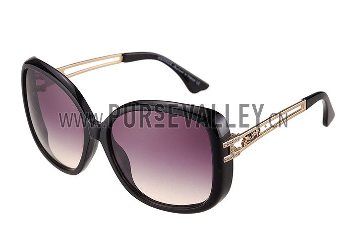 Hermes Studded Carriage Detail Black Frame Sunglasses 308092