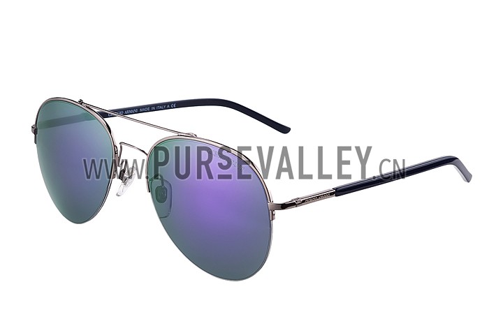 Giorgio Armani Aviator Black Lens Sunglasses 307875