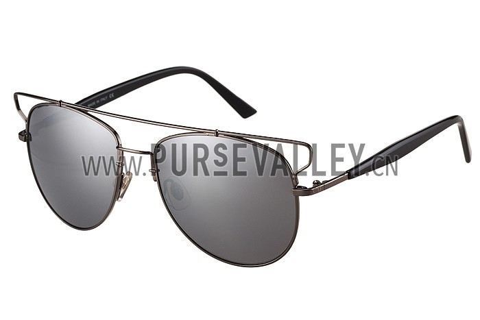 Christian Dior Technologic Silver Frame Grey Mirrorred Sunglasses 308123