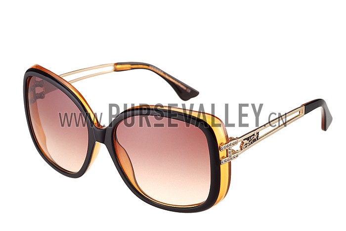 Hermes Studded Carriage Detail Brown Frame Sunglasses 308093