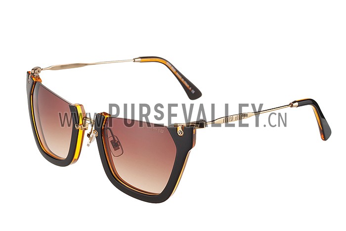 Miu Miu Cut Off Cat-Eye Orange Sunglasses 308037