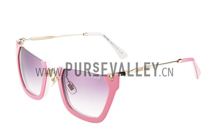 Miu Miu Cut Off Cat-Eye Pink Sunglasses 308038