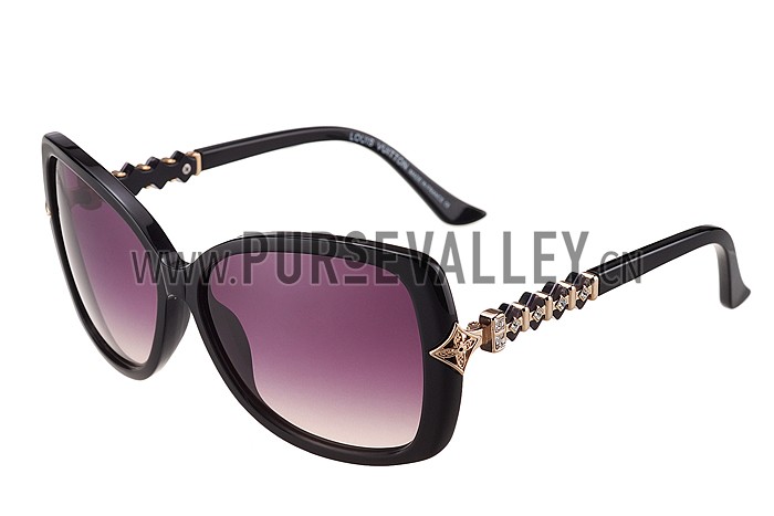 Louis Vuitton Petal Motif Black Frame Sunglasses 308110