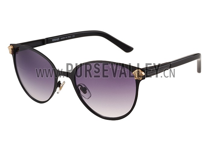 Versace Medusa Black Frame Grey Lenses Sunglasses 308180