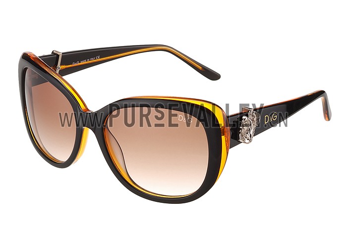 Dolce and Gabbana Yellow With Silver Roses Sunglasses 308029