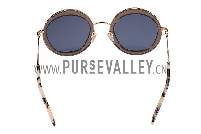 Miu Miu Noir Light Grey Full Circle Round Frames Sunglasses 307886